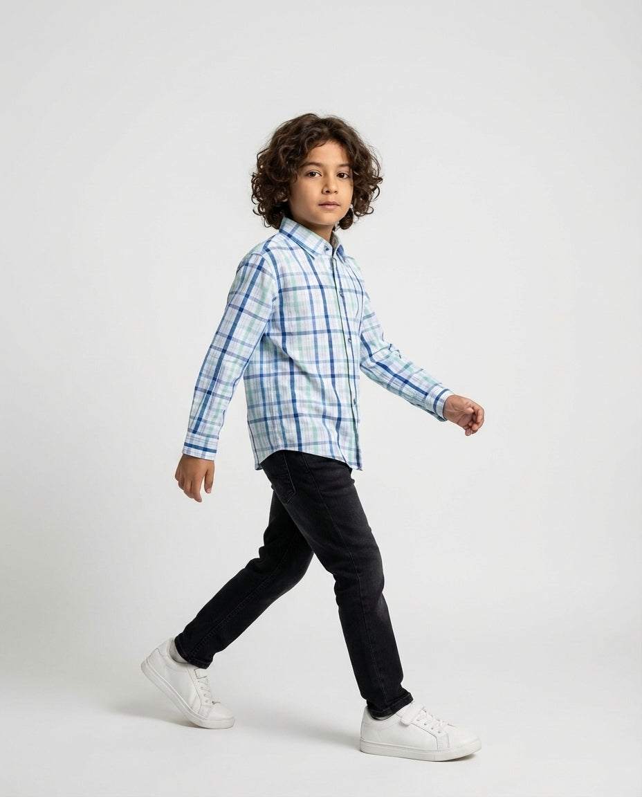 Coastal Blue Plaid Shirt