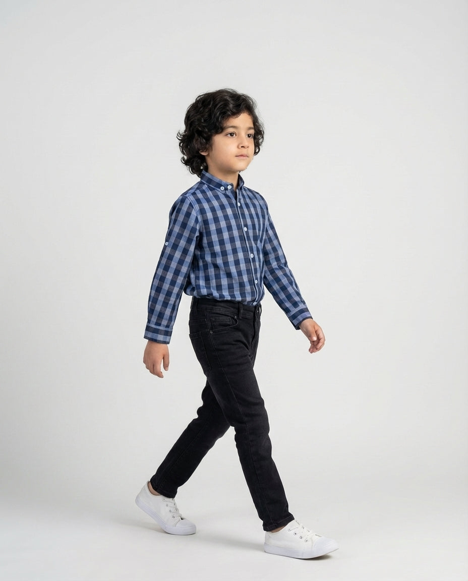 DENIM HUES CHECK SHIRT