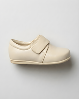 Boys ivory gloss strap monk shoe — front view