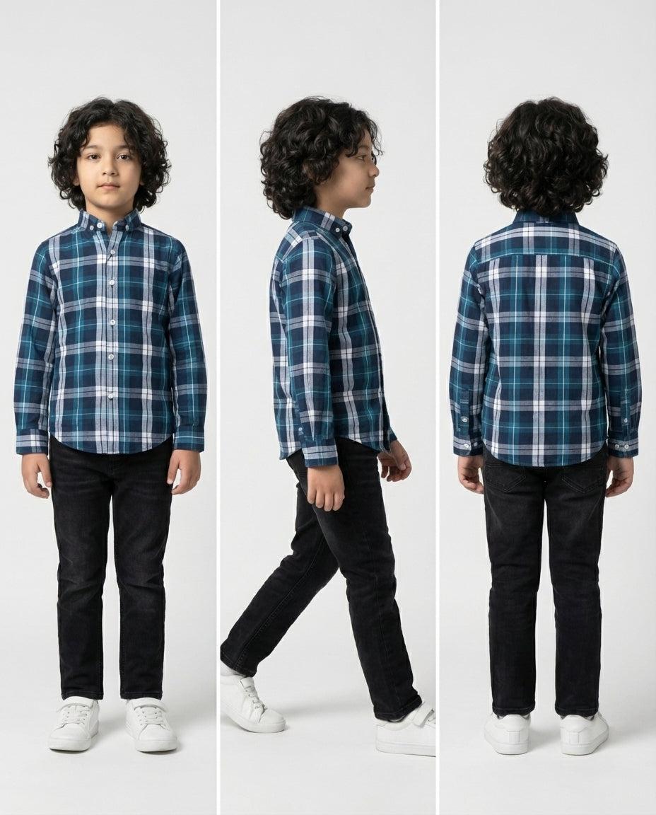 ZINC HUES CHECK SHIRT