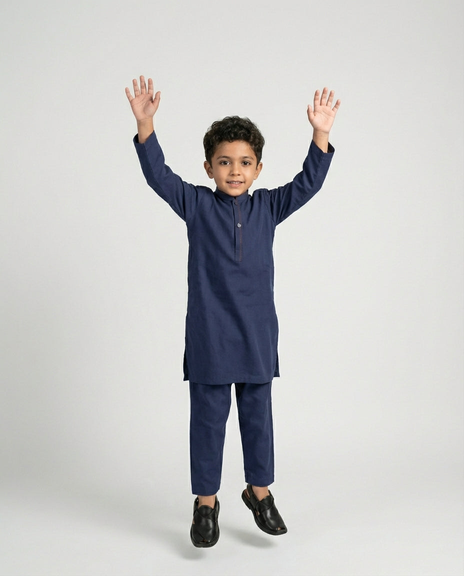 NAVY TUNIC SHALWAR KAMEEZ