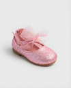 Pink Shimmer Mary Jane Shoe girls shoe front view โ Little Giants