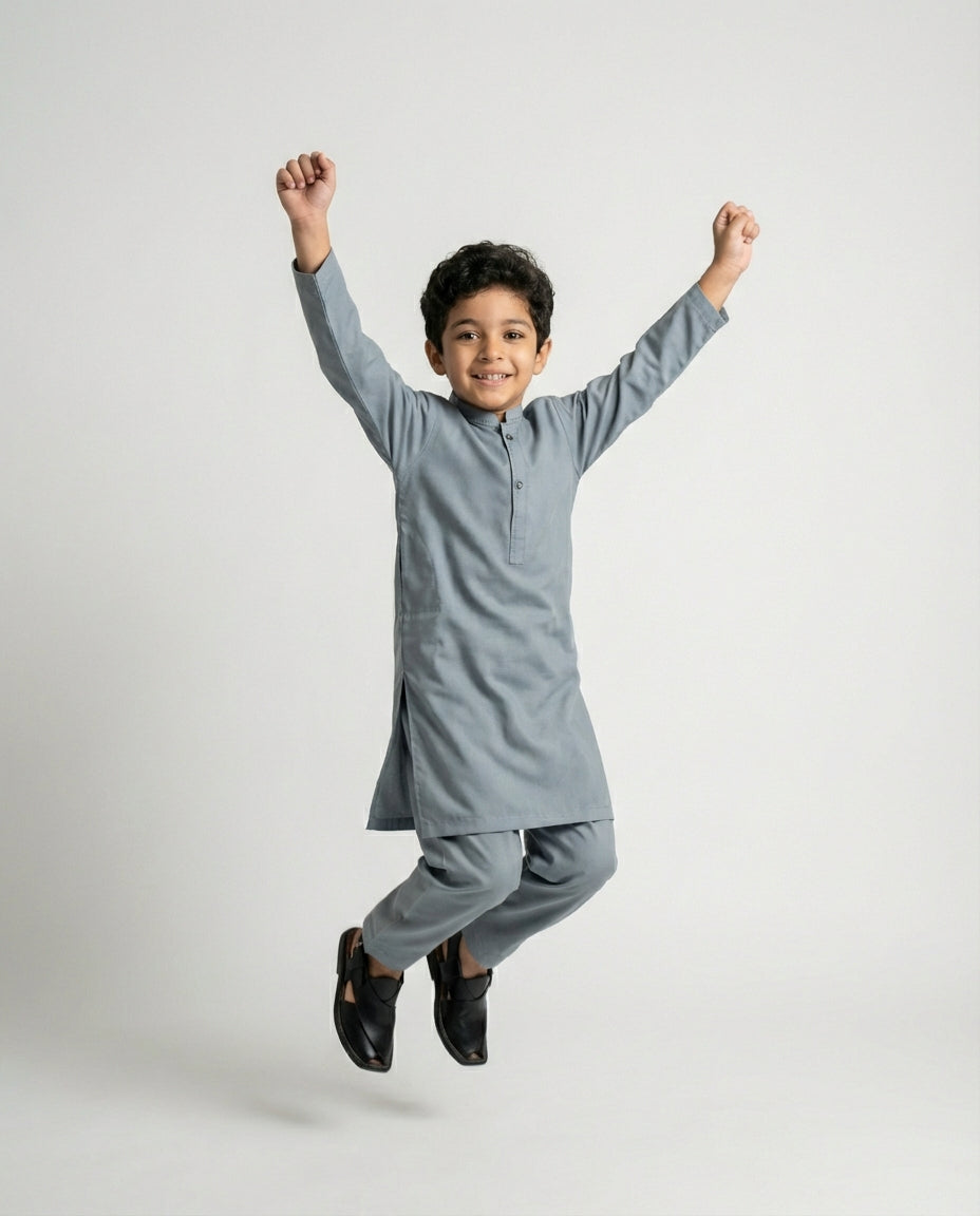 SLATE GREY MODERN SHALWAR KAMEEZ