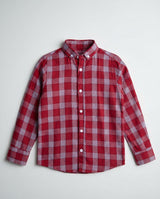 Crimson Modern Plaid Shirt for Boys — Casual Shirts for Boys | Little Giants