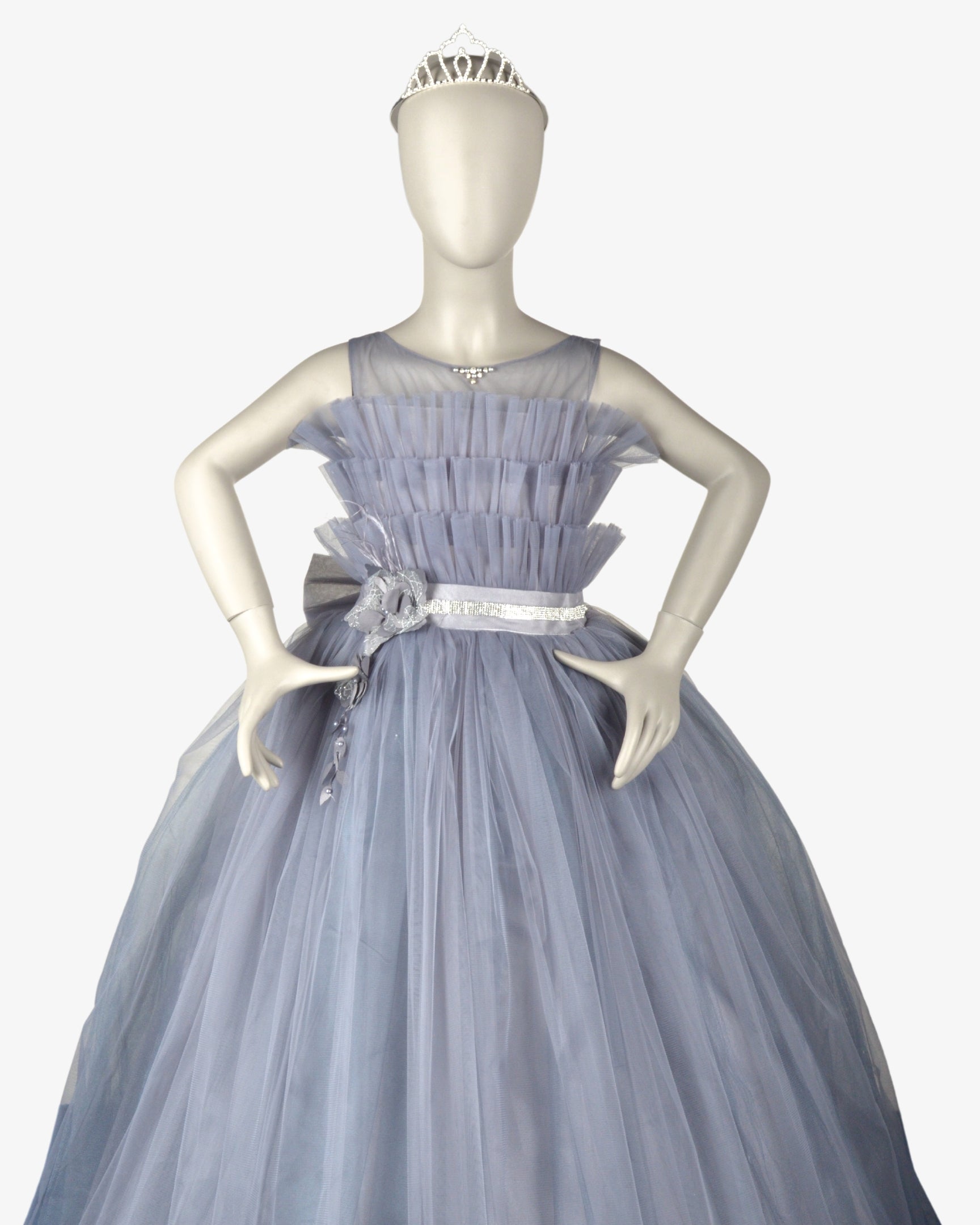 LIGHT GREY FLAMINGO DRESS