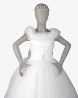 Snow White Diva Dress girls party frock front view — Little Giants