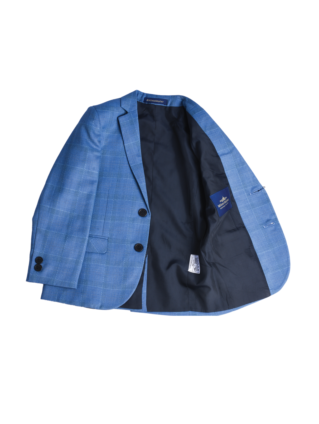 SKY BLUE CHECK SUIT