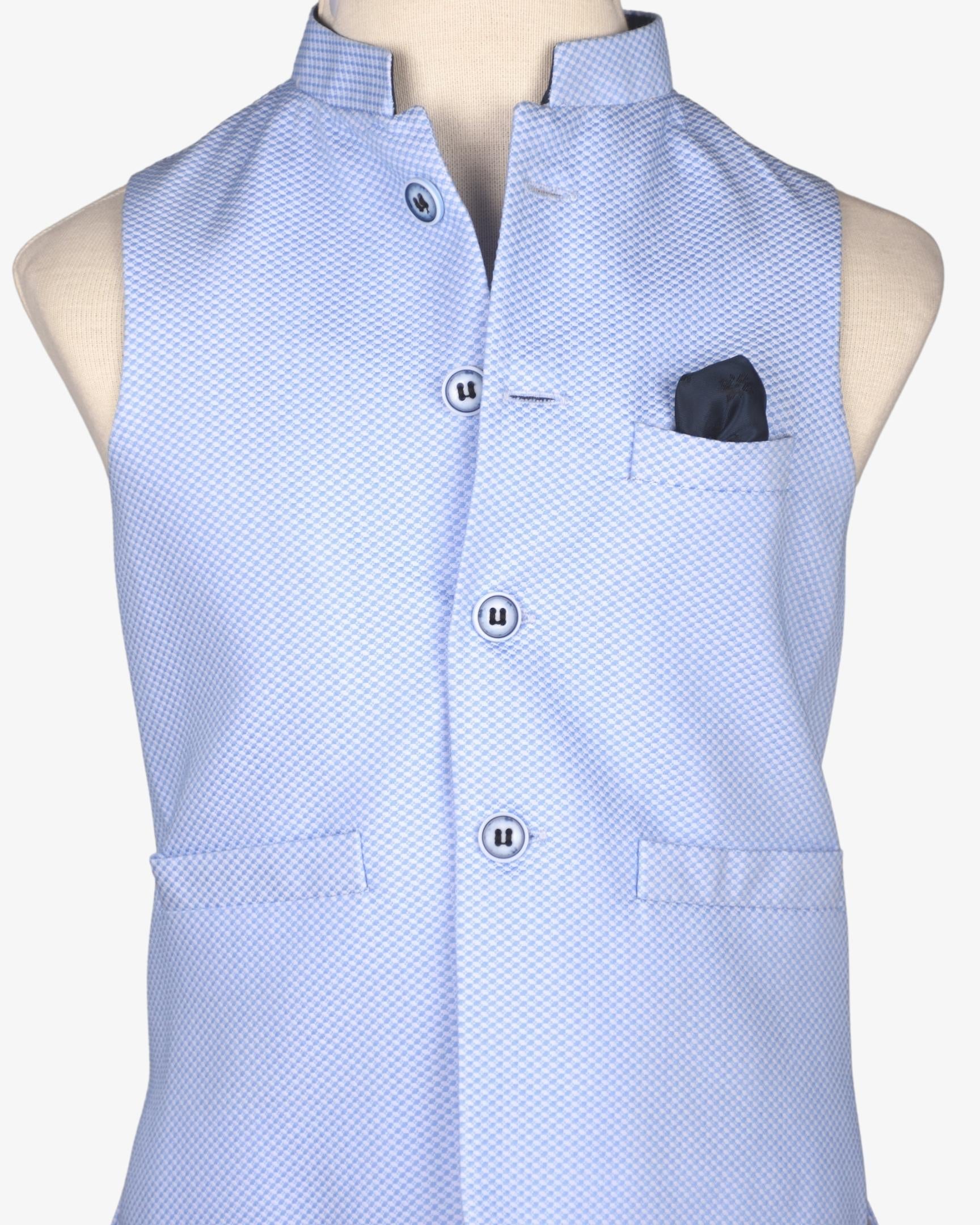 LIGHT BLUE WAIST COAT
