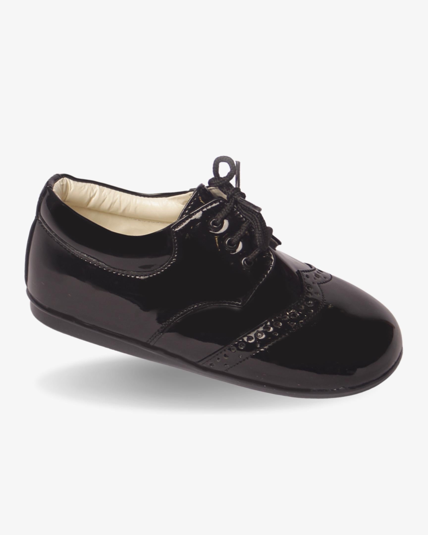 EARLY STEPS BROGUE SHINY BLACK