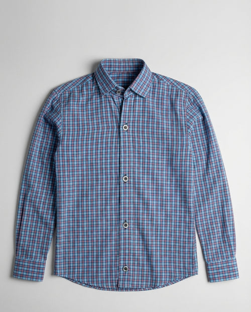 Blue Pink Check Shirt for Boys — Casual Shirts for Boys | Little Giants