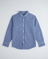 Blue Gingham Buttoned Shirt for Boys — Casual Shirts for Boys | Little Giants