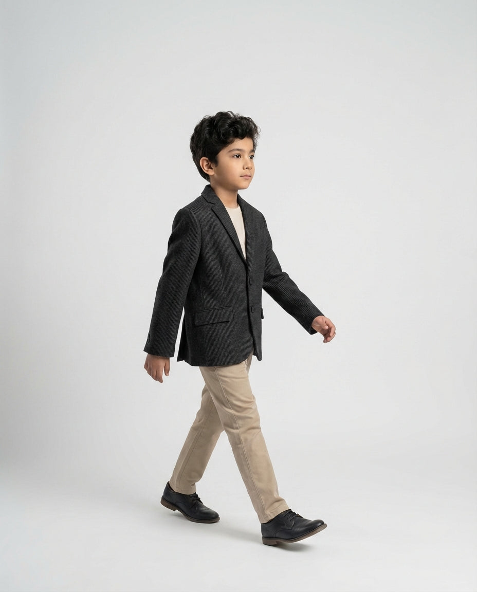 CHARCOAL CORDUROY BLAZER