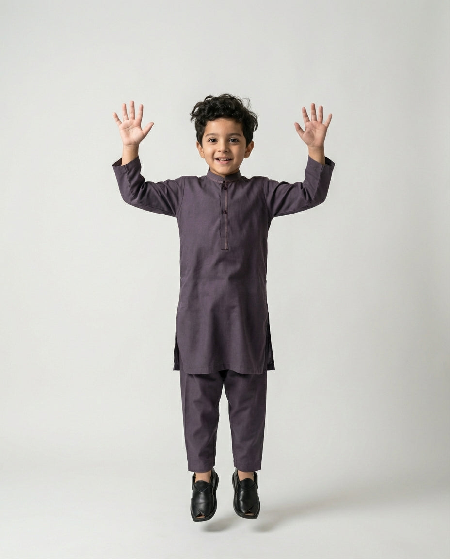 CHARCOAL MAUVE SHALWAR KAMEEZ