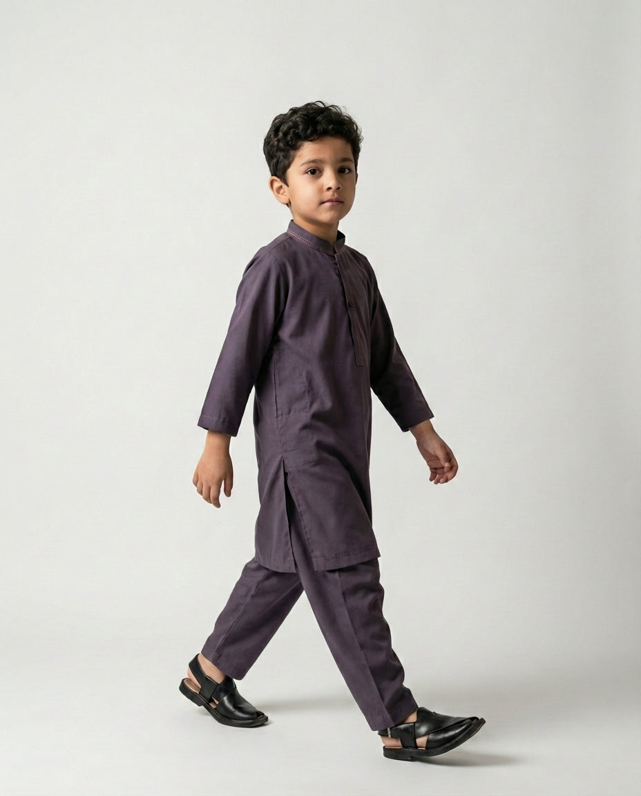 CHARCOAL MAUVE SHALWAR KAMEEZ