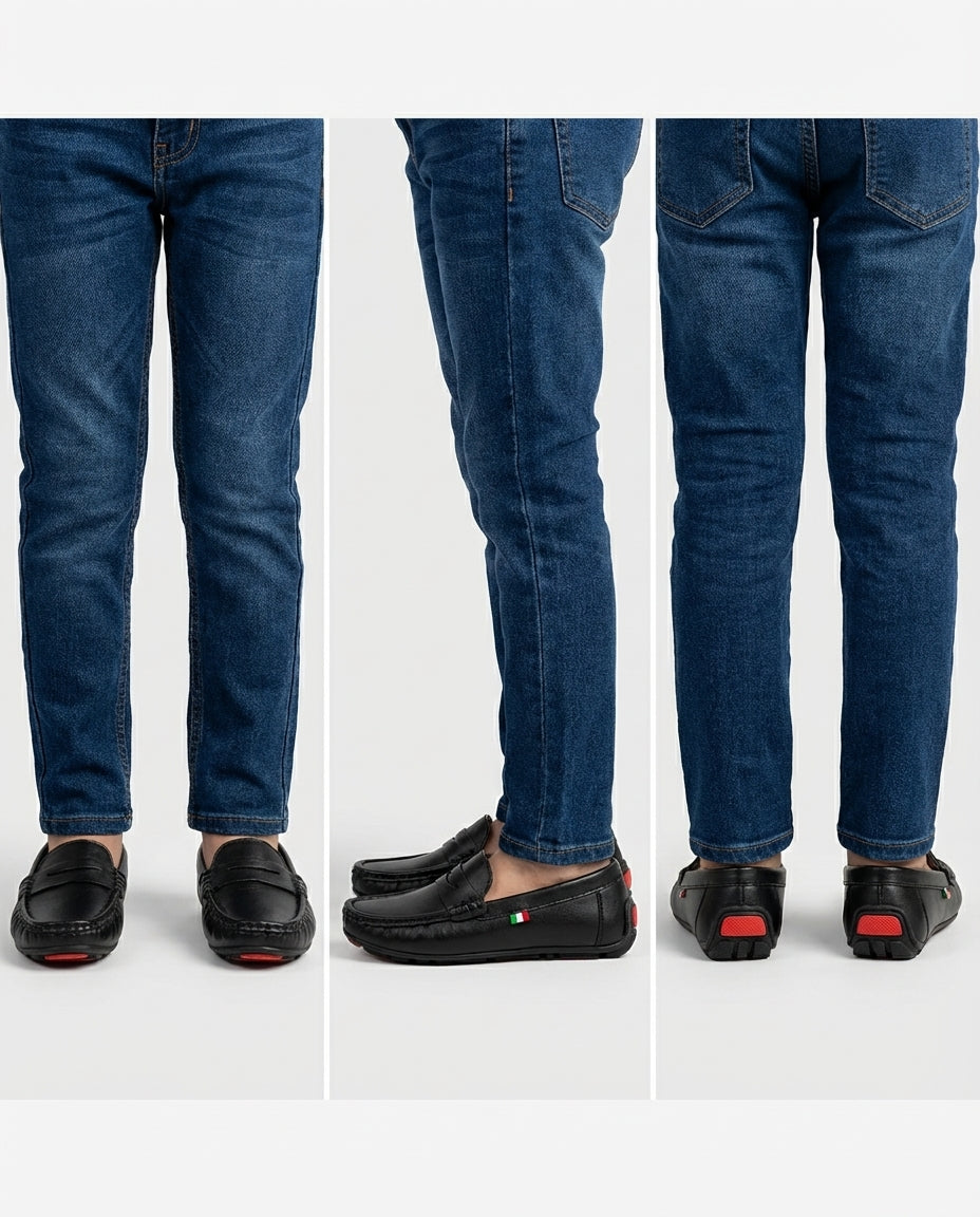 Black Milano Leather Loafers