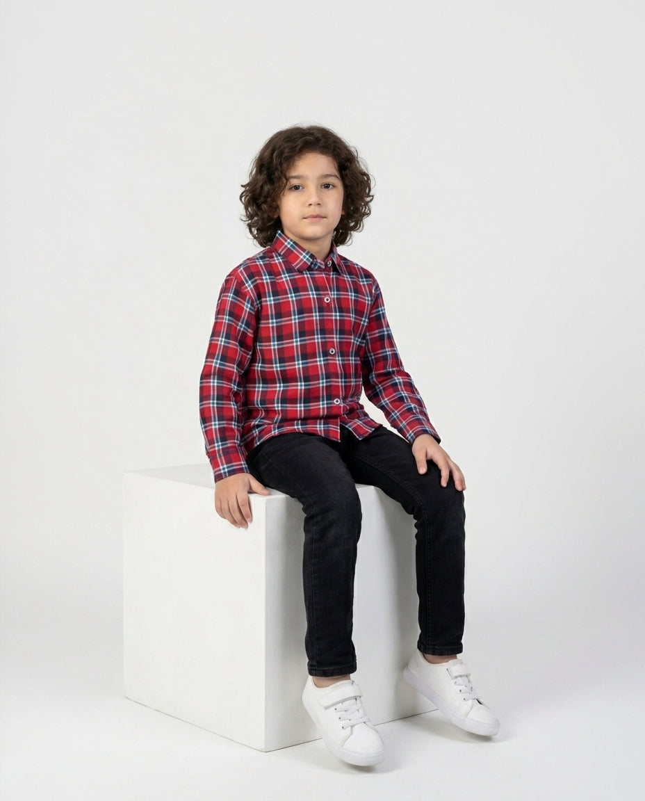 RED PLAID CHECK SHIRT