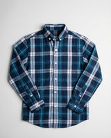 Navy Teal Plaid Shirt for Boys — Casual Shirts for Boys | Little Giants
