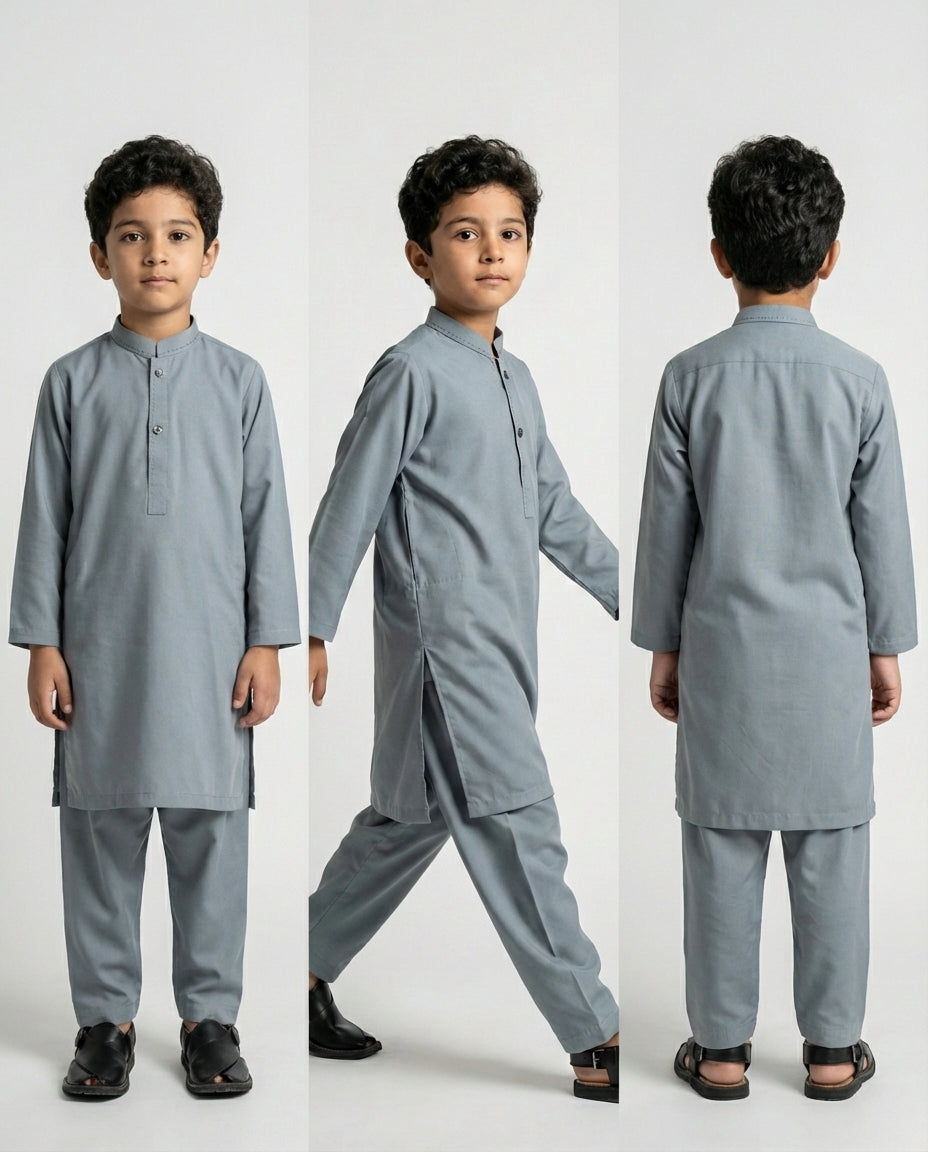 SLATE GREY MODERN SHALWAR KAMEEZ
