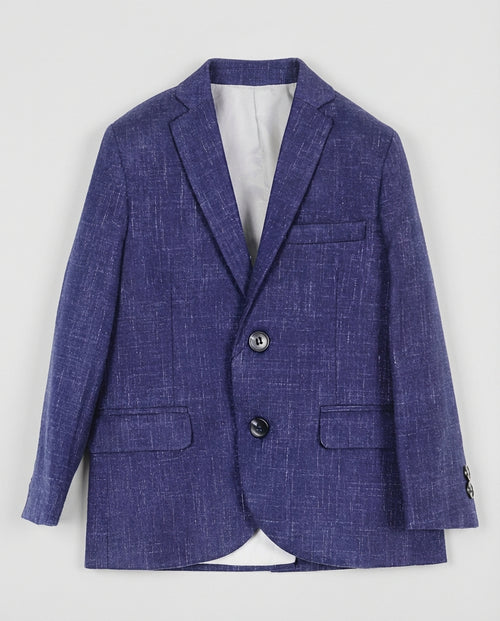 Blue Textured Blazer for Boys — Blazers for Boys | Little Giants