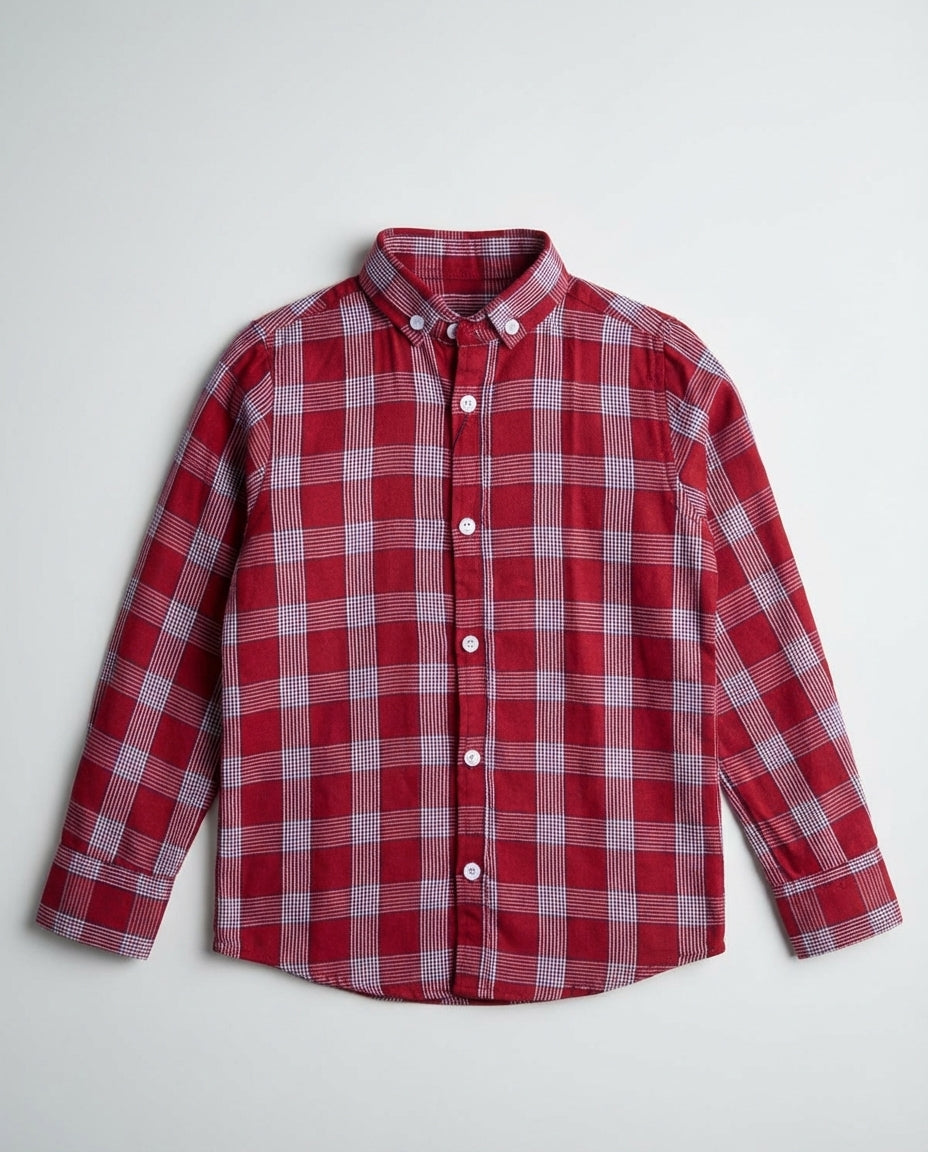 MAROON CHECK SHIRT