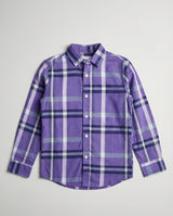 Violet Check Cotton Shirt for Boys — Casual Shirts for Boys | Little Giants