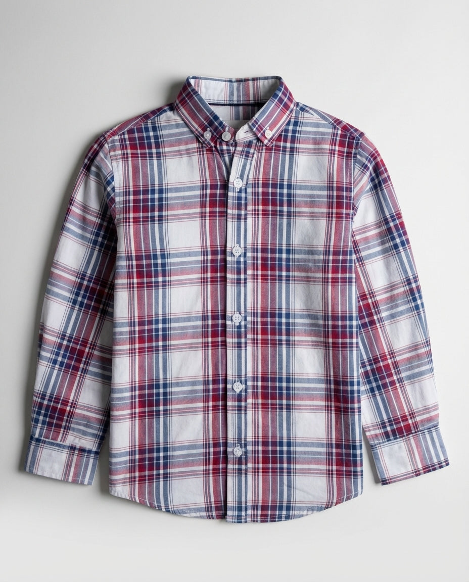 DENIM RED CHECK SHIRT