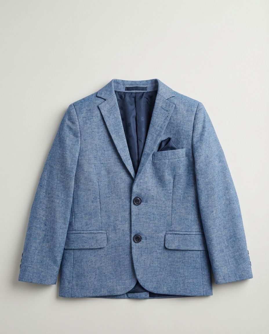 SKY BLUE PINSTRIPE BLAZER