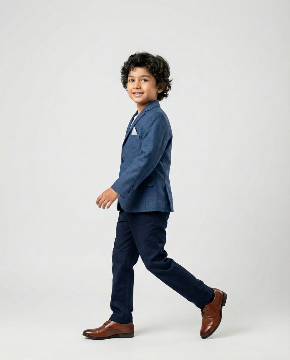 STEEL BLUE TAILORED BLAZER