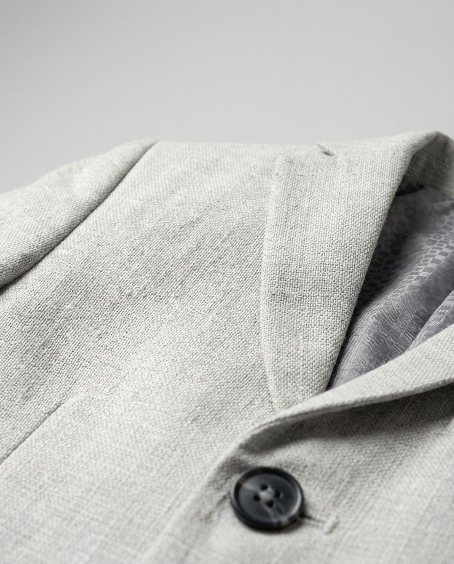 Light Grey Textured Blazer for Boys — Blazers for Boys — View 4 | Little Giants