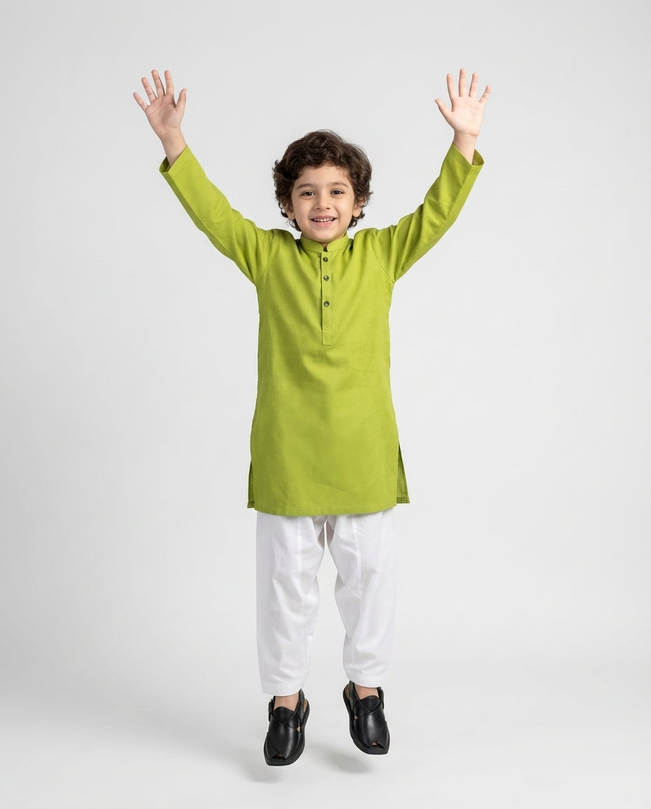 ZESTY LIME MANDARIN KURTA