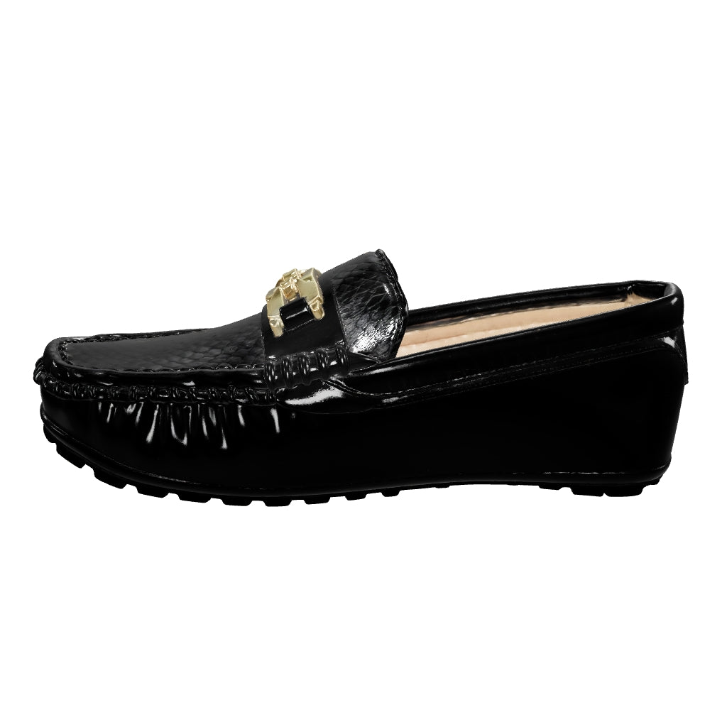 Noir Mini Loafer for Boys — Black Leather Slip-On