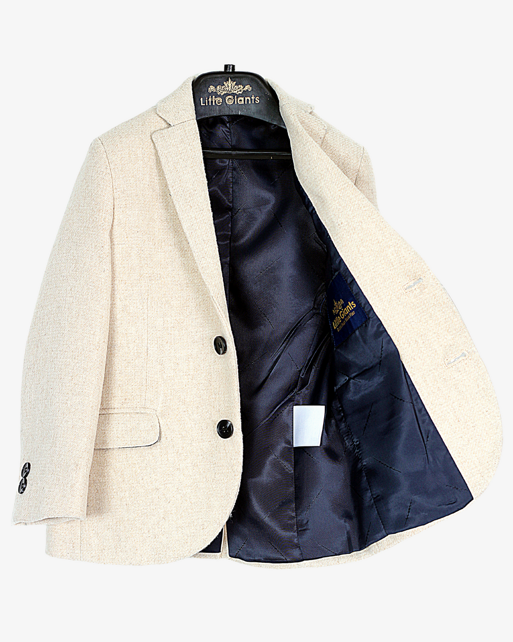 Oatmeal Textured Blazer for Boys — Blazers for Boys — View 6 | Little Giants