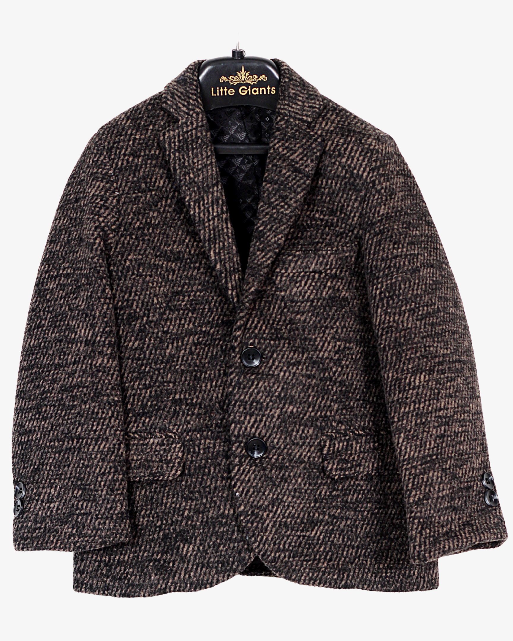 Espresso Textured Tweed Blazer for Boys — Blazers for Boys | Little Giants