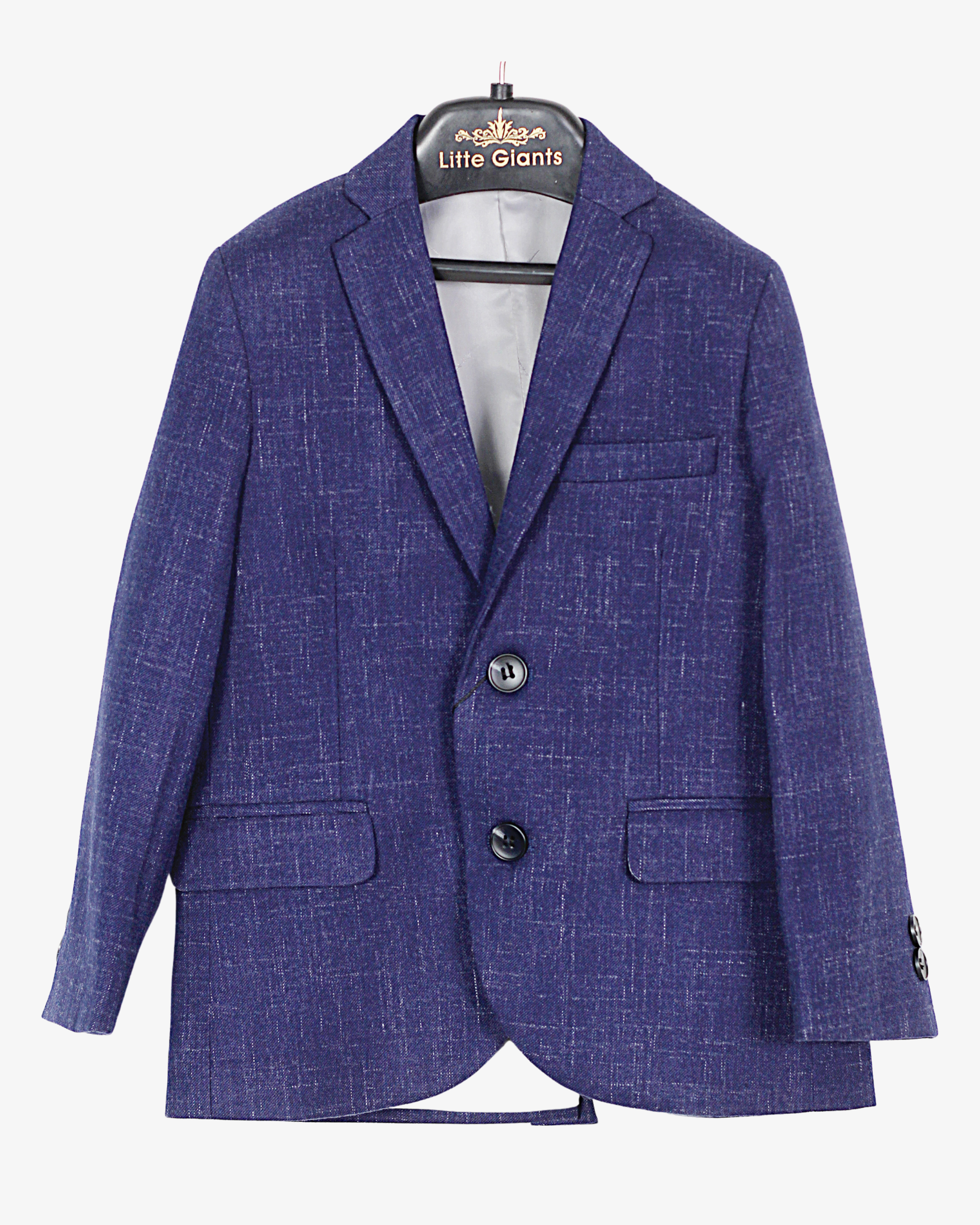 BLUE TEXTURED BLAZER