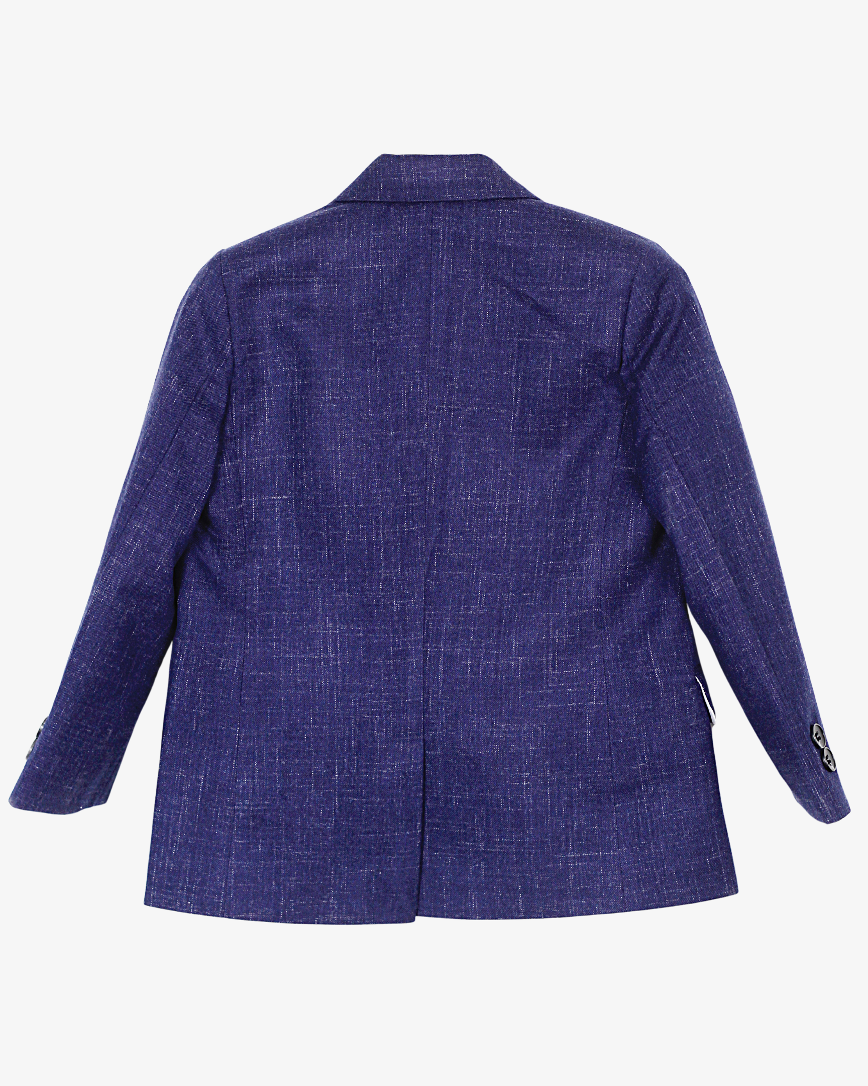 Blue Textured Blazer for Boys — Blazers for Boys — View 7 | Little Giants