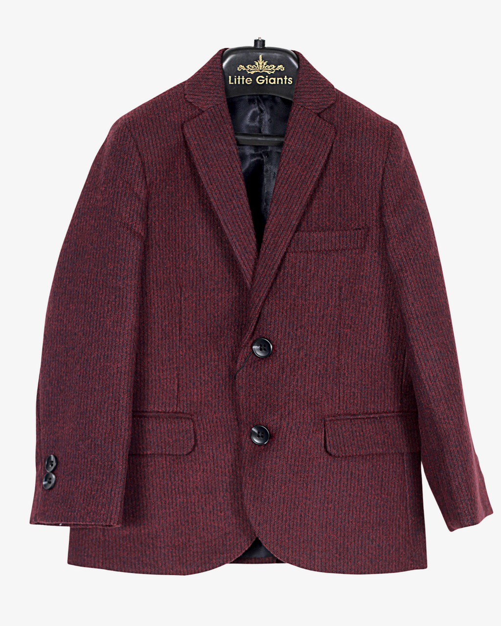 Burgundy Tweed Blazer for Boys — Blazers for Boys — View 5 | Little Giants