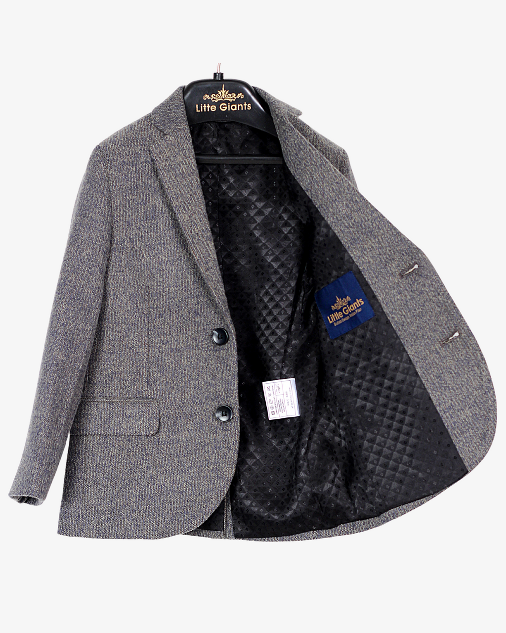 Black Textured Blazer for Boys — Blazers for Boys — View 6 | Little Giants