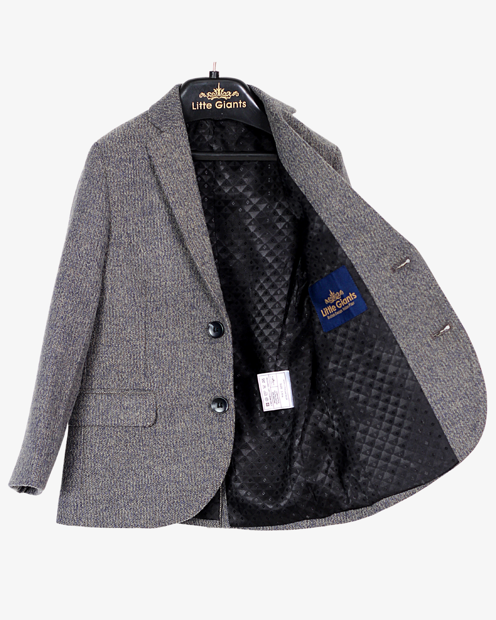Black Textured Blazer for Boys — Blazers for Boys — View 6 | Little Giants