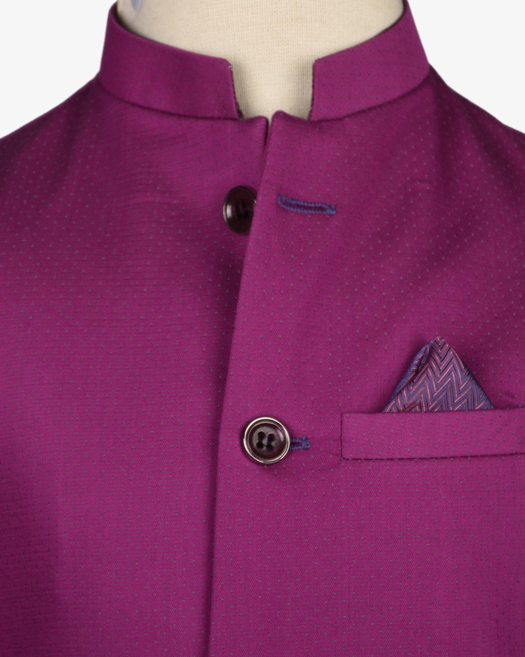 MAGENTA DOTTED WAIST COAT