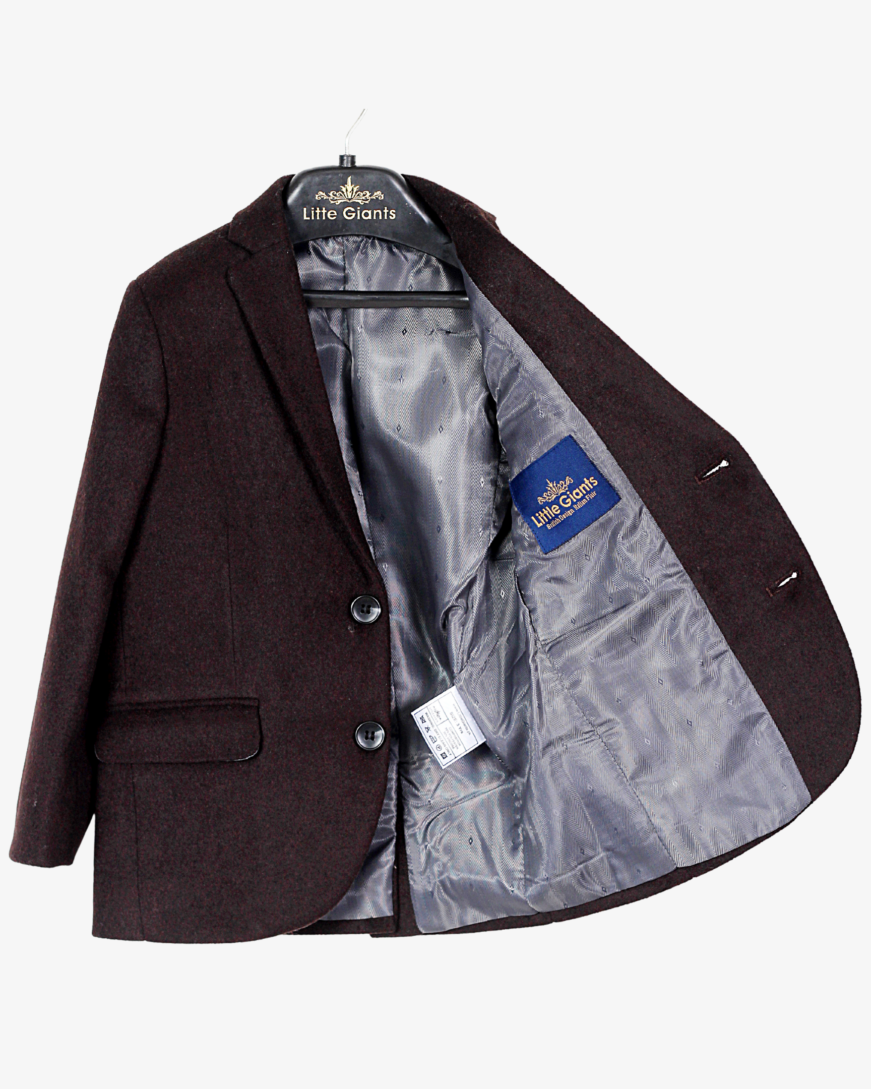 Dark Brown Blazer for Boys — Blazers for Boys — View 6 | Little Giants