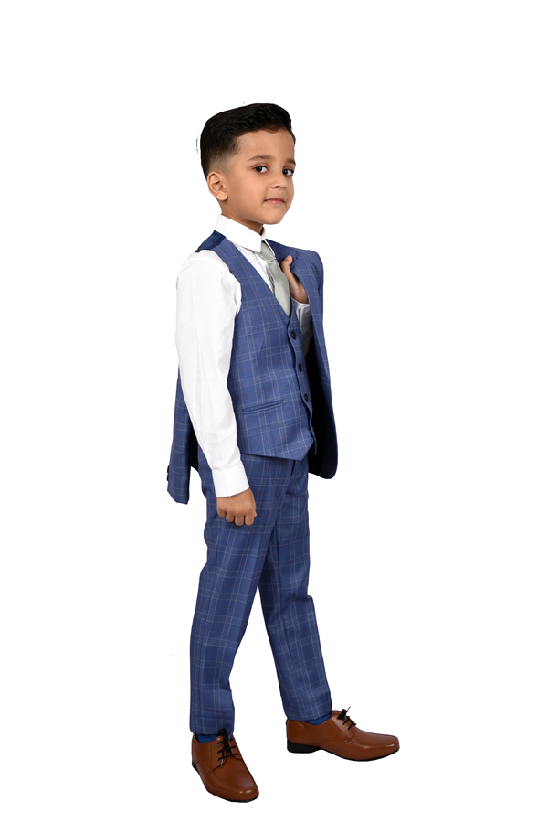 DARK BLUE PATTERN SUIT