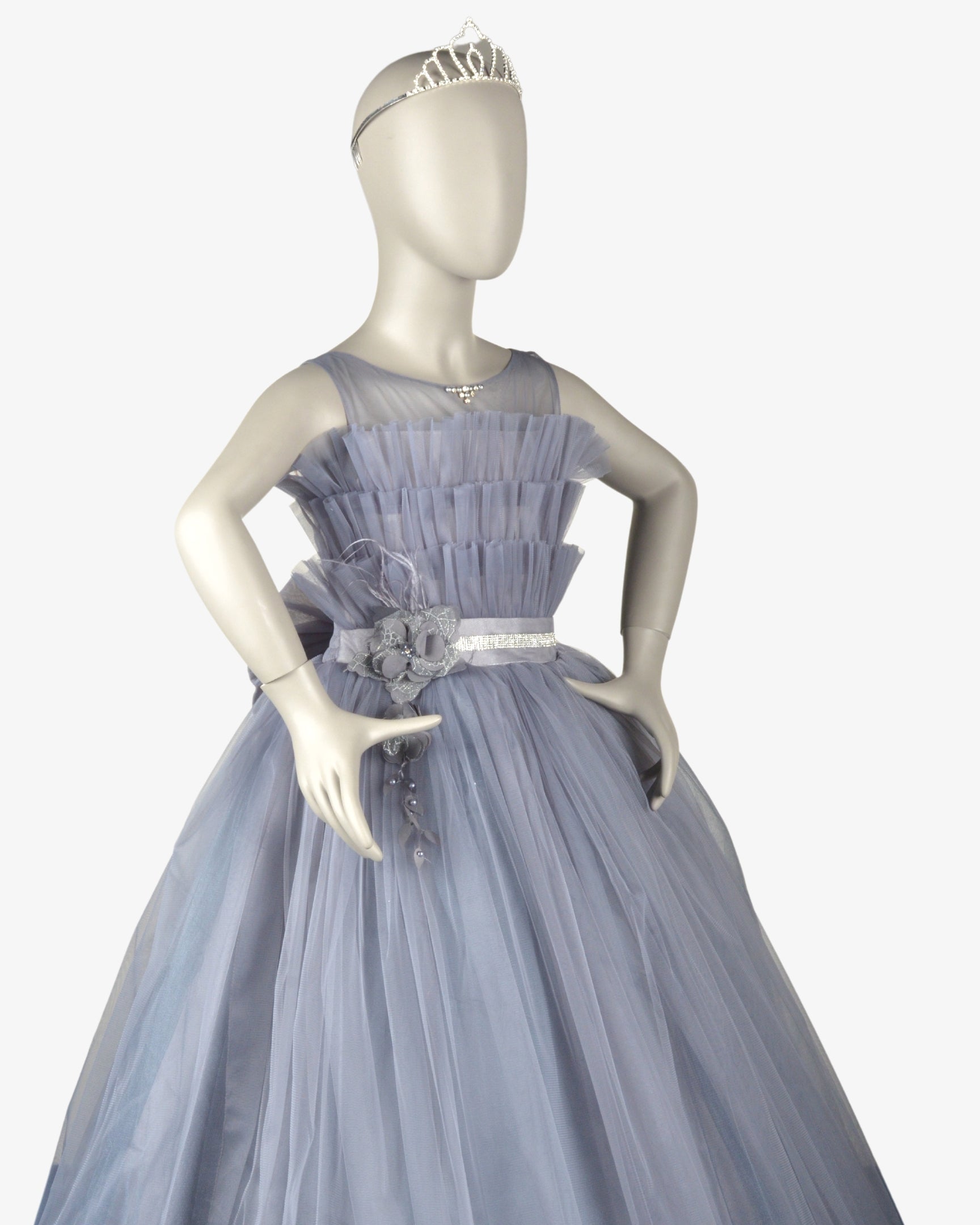 LIGHT GREY FLAMINGO DRESS