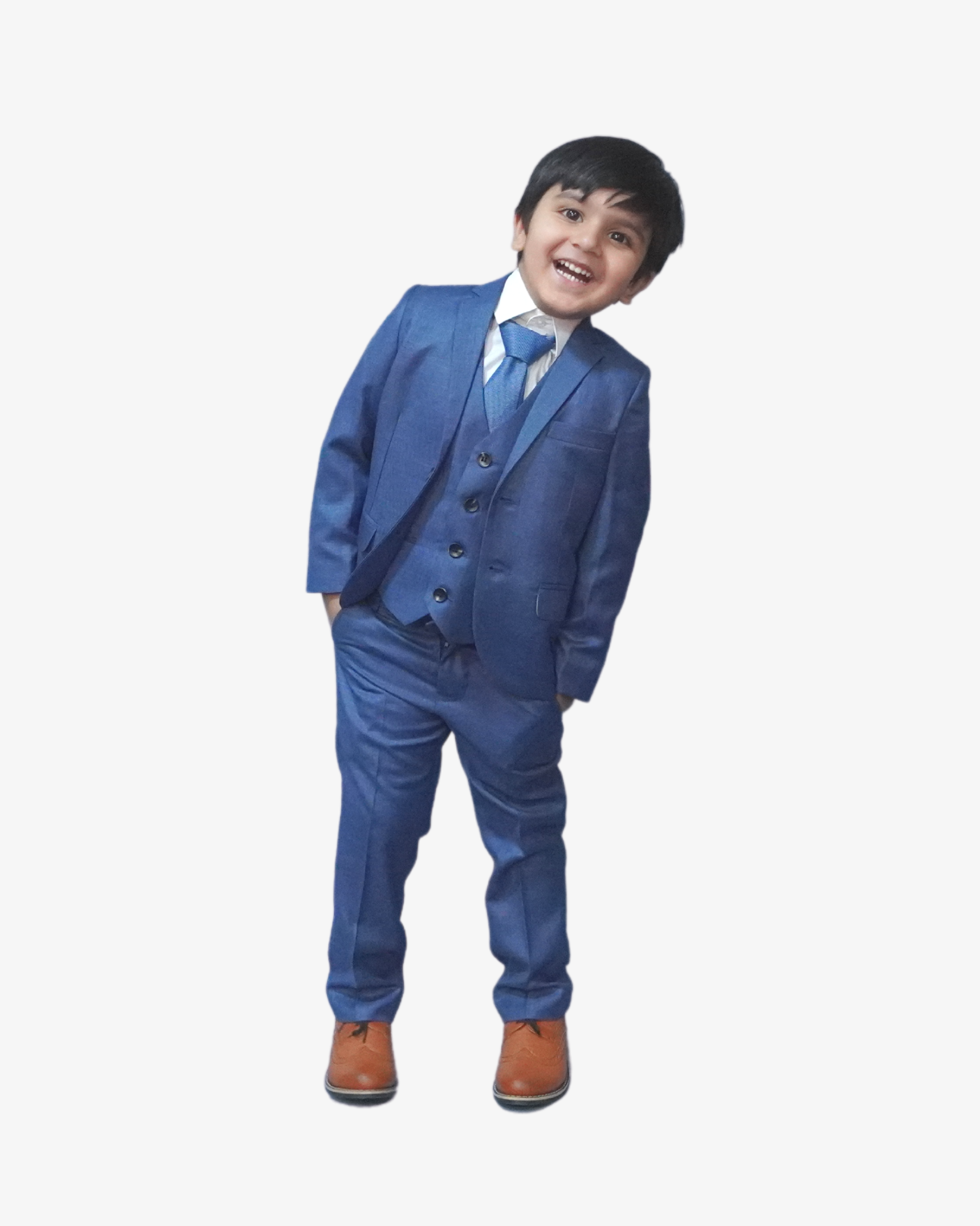 Egyptian Blue 5-Piece Suit for Boys — Formal Wear for Boys — View 2 | Little Giants