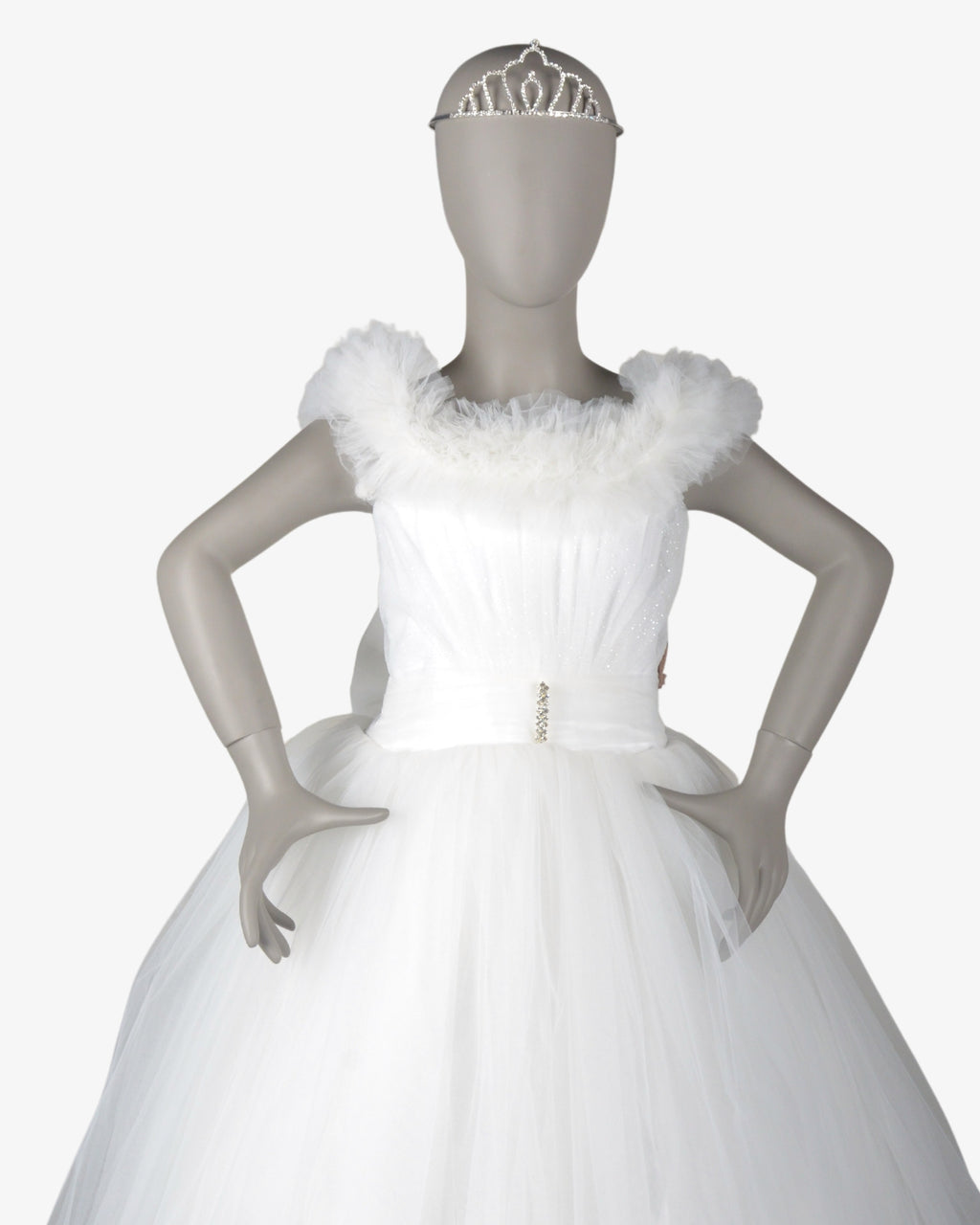 Snow White Diva Dress girls party frock front view — Little Giants