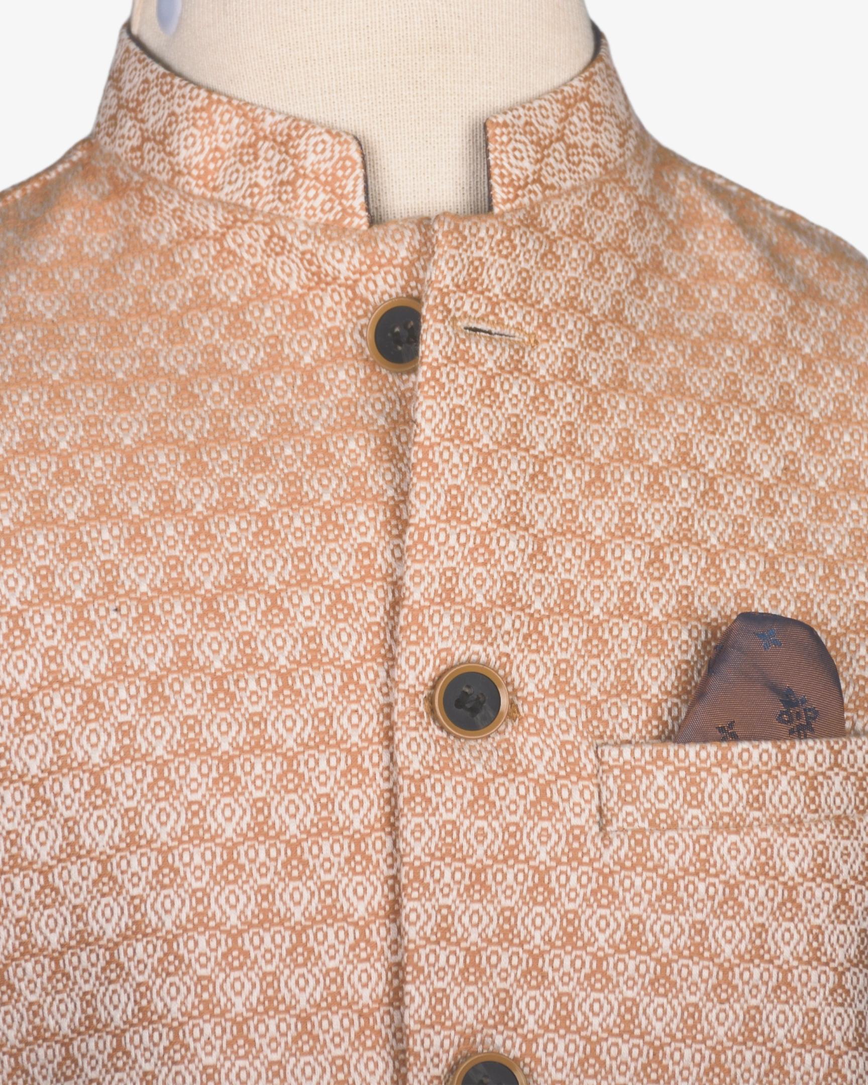 CAMEL TEXTURED WAIST COAT