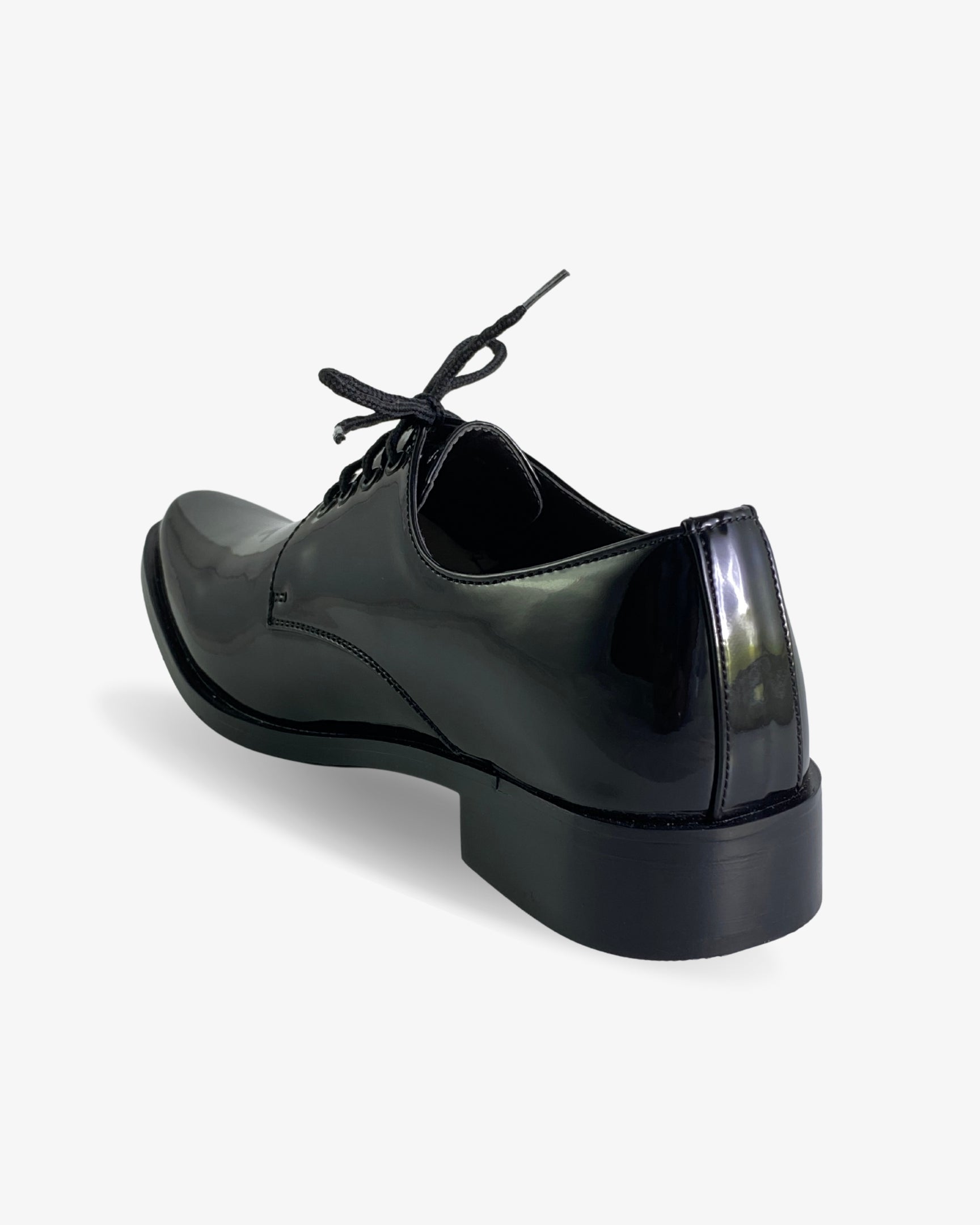 Navy Patent Derby Shoe for Boys — Shoes for Boys — View 2 | Little Giants