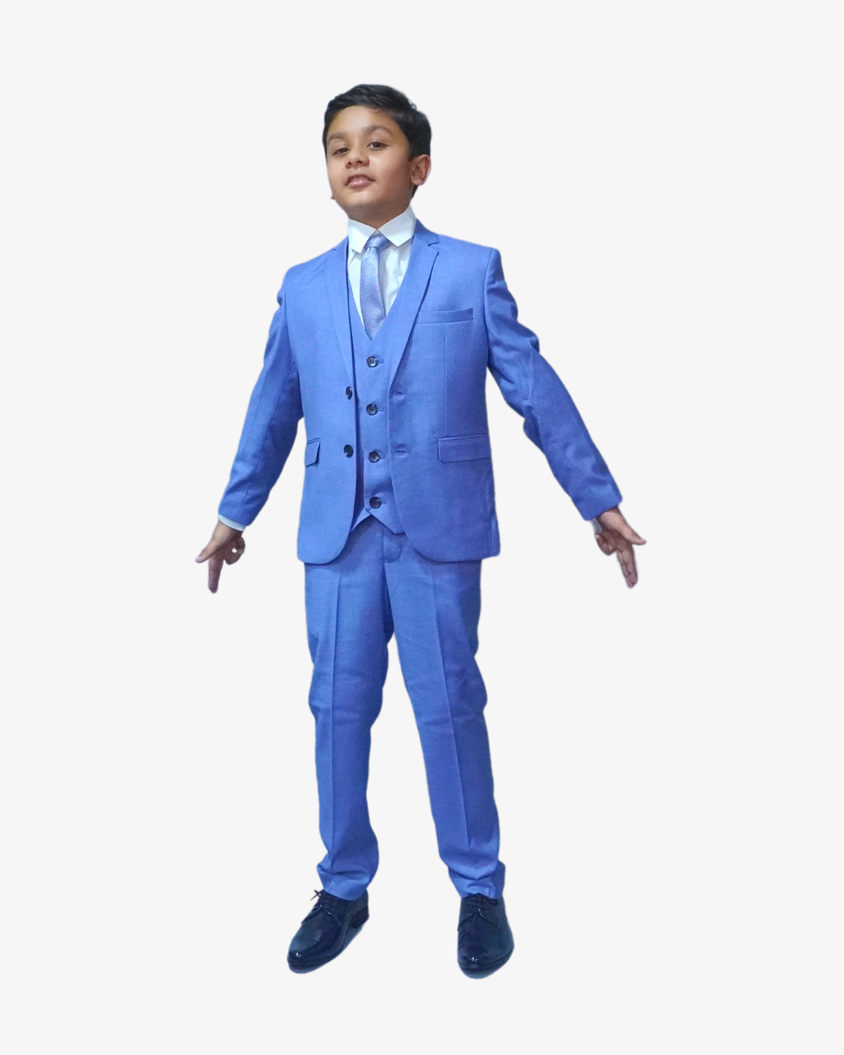 Ocean Blue 5-Piece Suit for Boys — Formal Wear for Boys — View 3 | Little Giants