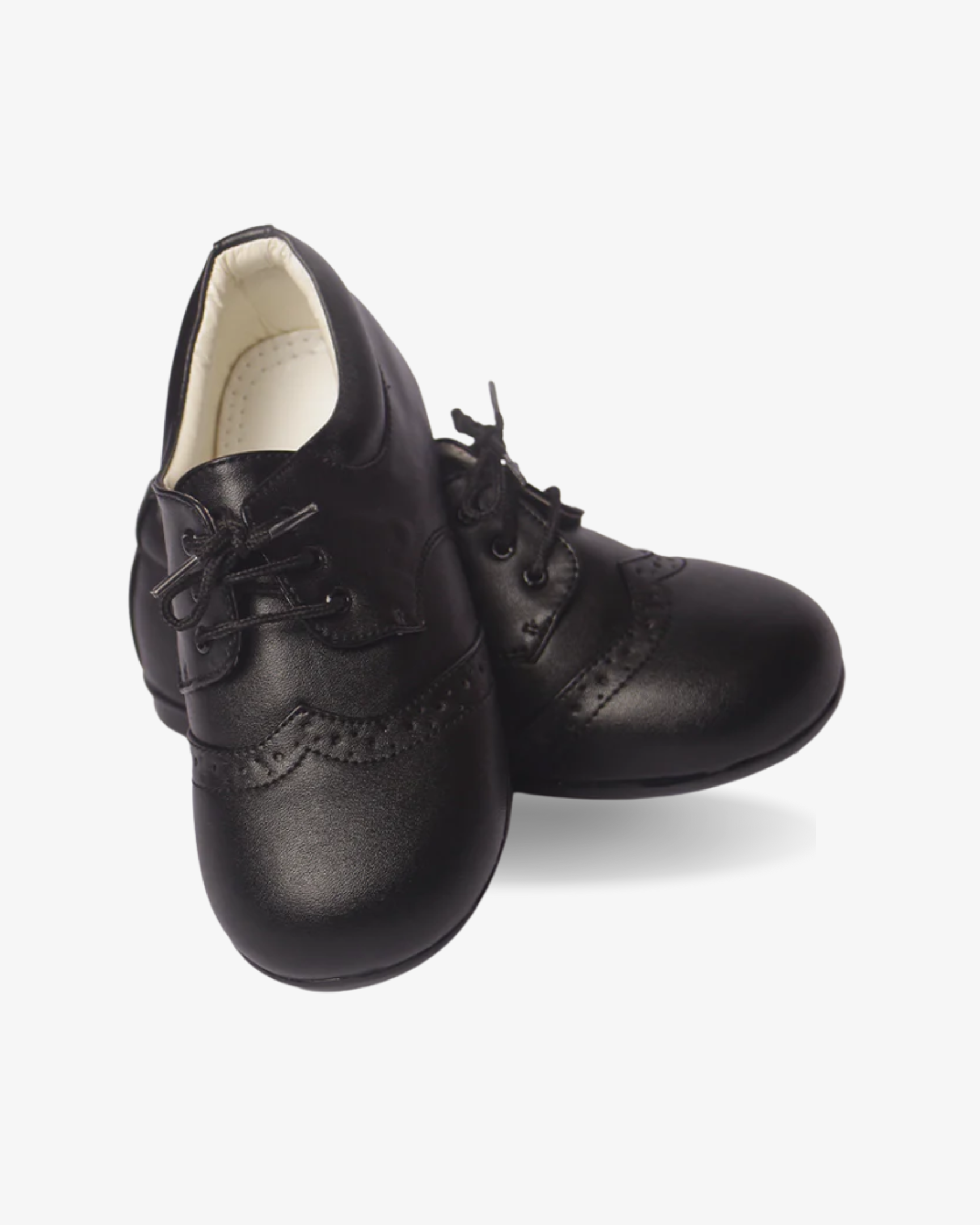 Classic Black Leather Brogue for Boys — Shoes for Boys — View 2 | Little Giants