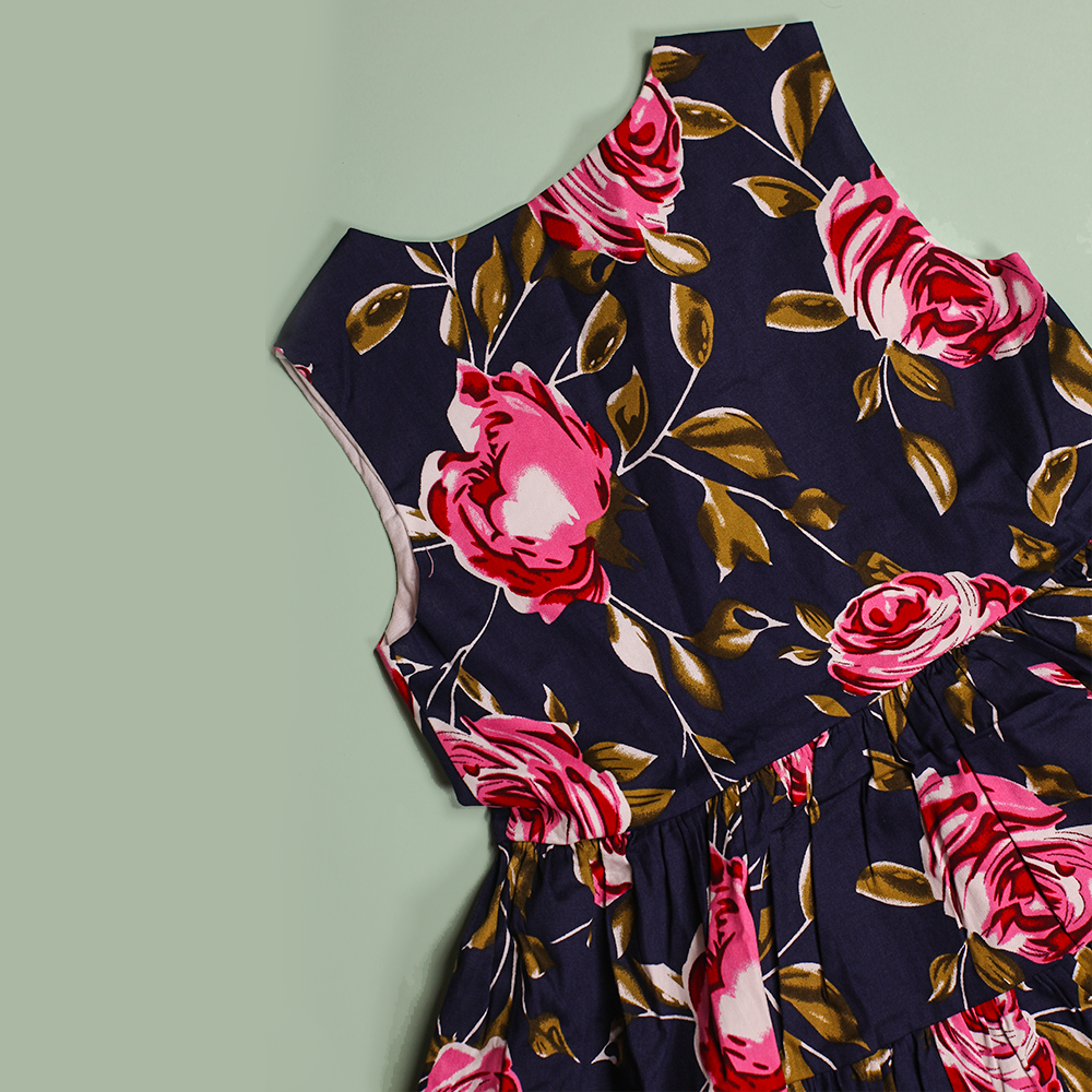 Black Rose Casual Frock girls casual frock fabric detail — Little Giants