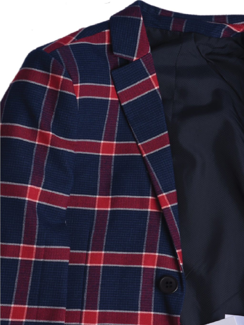 BLUE & RED PLAID BLAZER